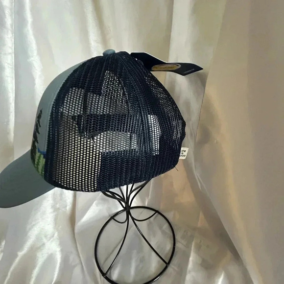 NWT LIFE IS GOOD HERE COMES THE SUN BLUE TRUCKER HAT SNAP BACK CLEAN - Picture 3 of 7